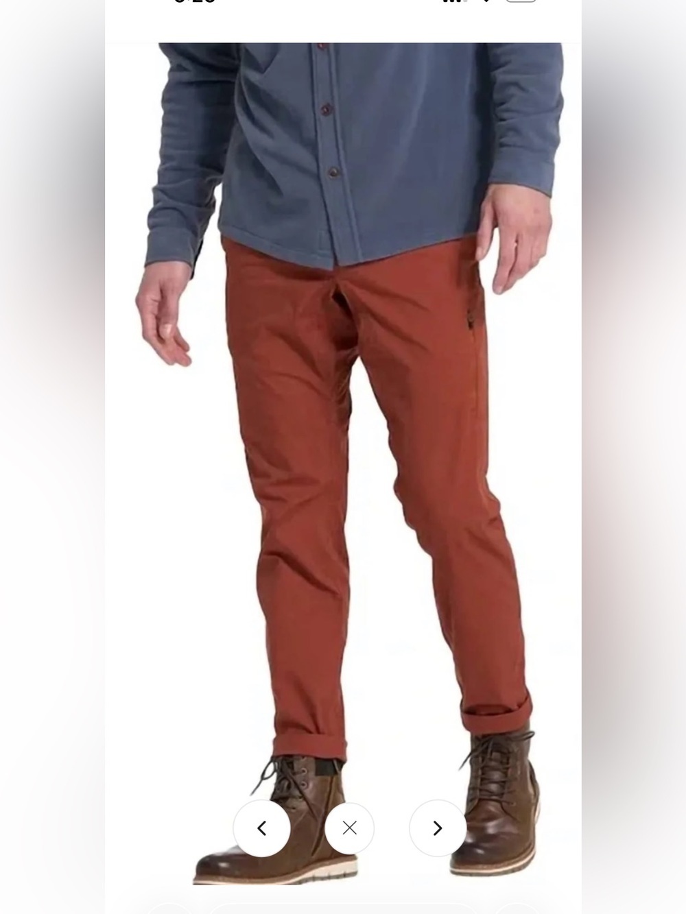 NWT Vuori Mens Ripstop pant sz S dark penny (A)